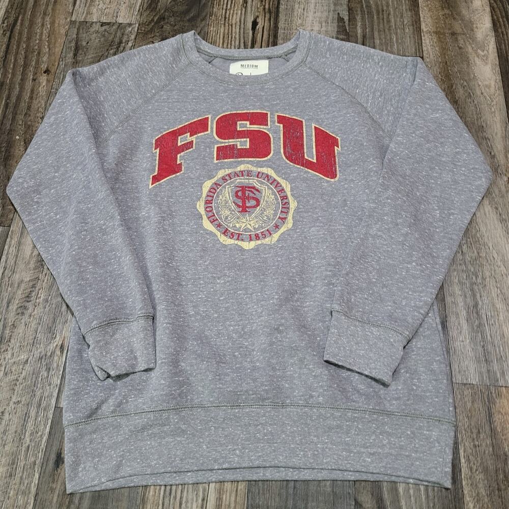 Womens Medium Florida State FSU‎ Seminoles Gray Sweatshirt Pressbox